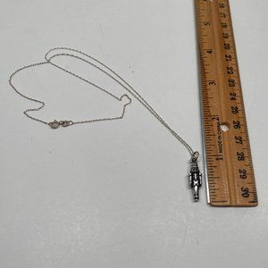 James Avery Nutcracker Charm with Silver Necklace Chain